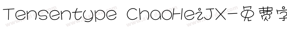 Tensentype ChaoHeiJX字体转换